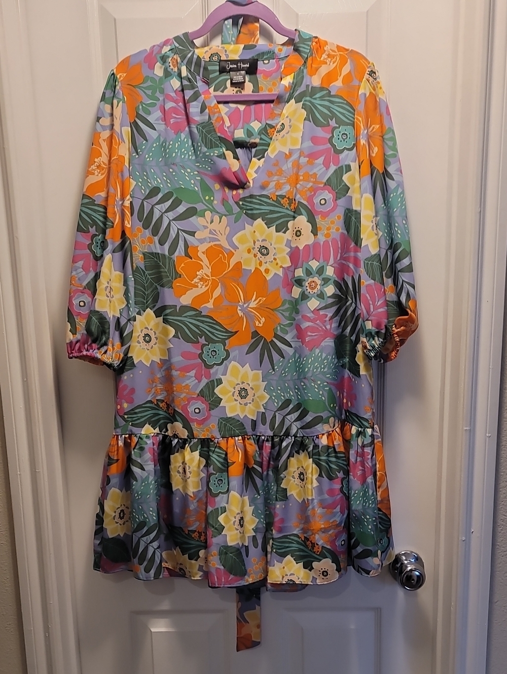 Jessica Howard Multi Colored Floral Dress SZ 8